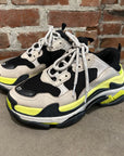 BALENCIAGA WOMENS TRIPLE S SNEAKERS ‘LIME/GREY’