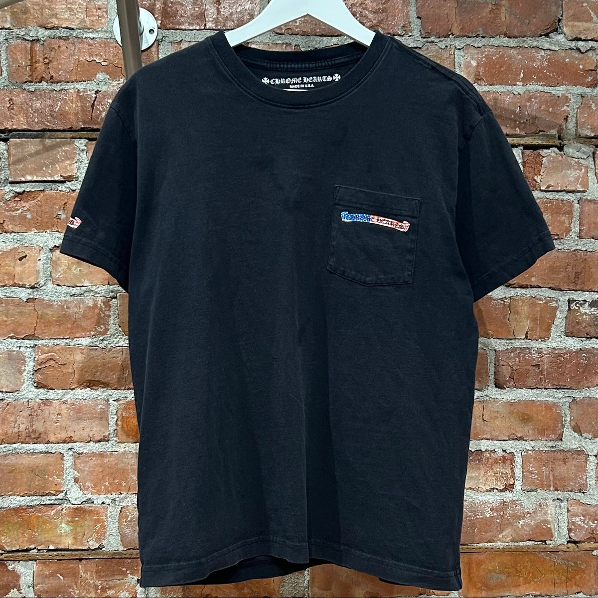 CHROME HEARTS MATTY BOY AMERICAN FLAG TEE ‘BLACK’