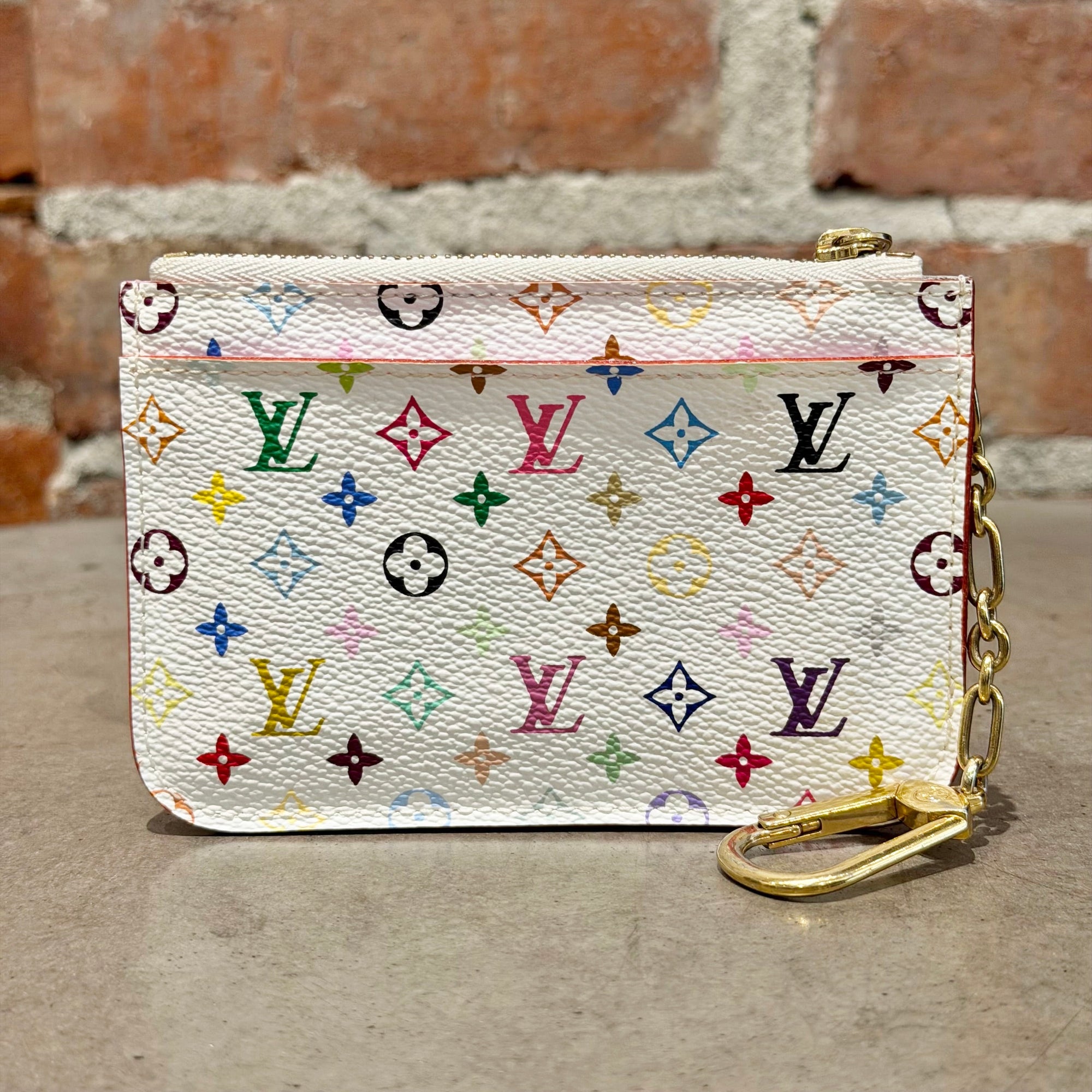LOUIS VUITTON X TAKASHI MURAKAMI MONOGRAM CHAIN CARDHOLDER ‘WHITE’