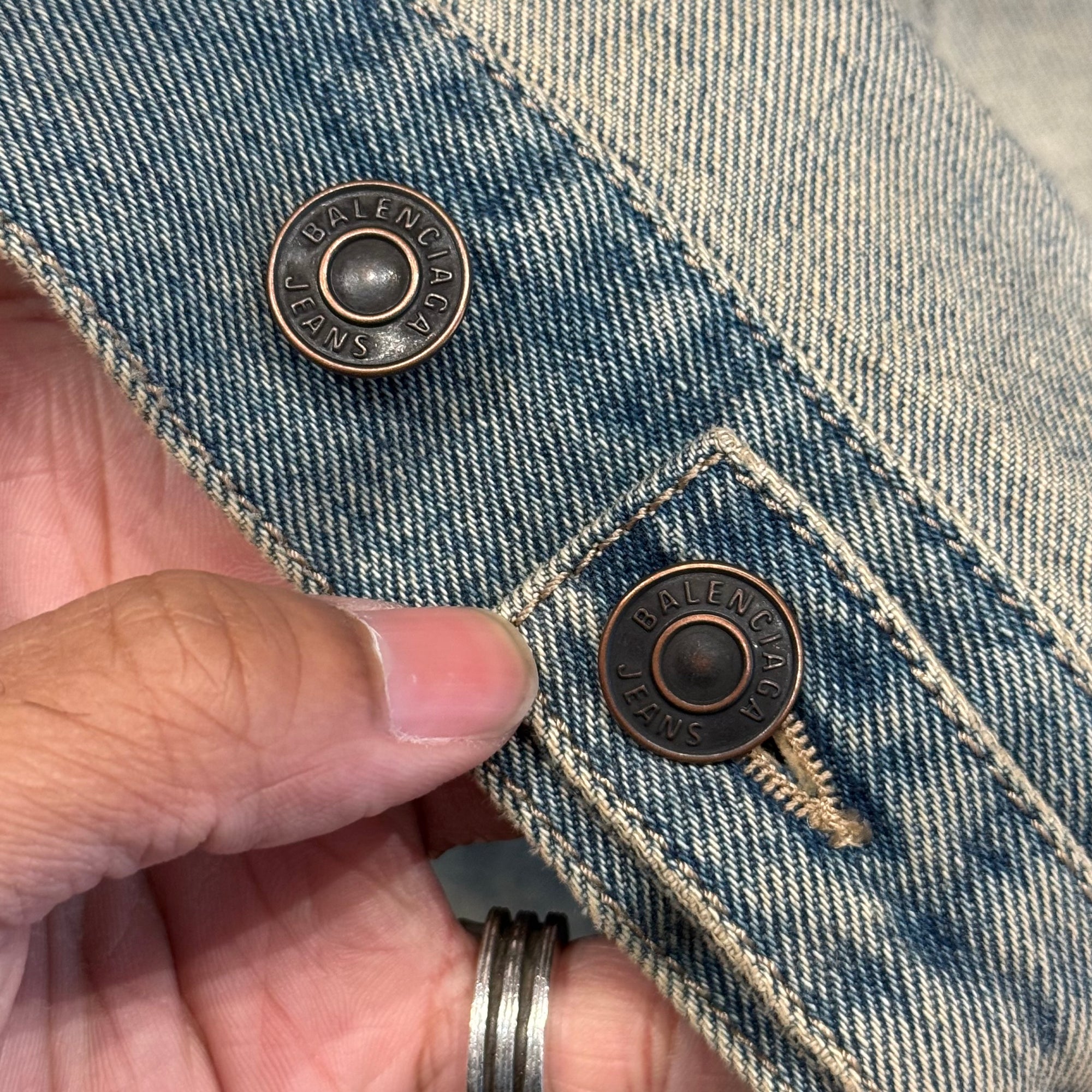 BALENCIAGA FW23 REVERSIBLE OVERSIZED DENIM JACKET ‘VINTAGE BLUE’