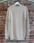 HELMUT LANG WOOL PULLOVER CREWNECK SWEATER ‘CREAM’