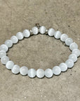 CHROME HEARTS BEADED STACK CH CROSS CHARM BRACELET ’WHITE’