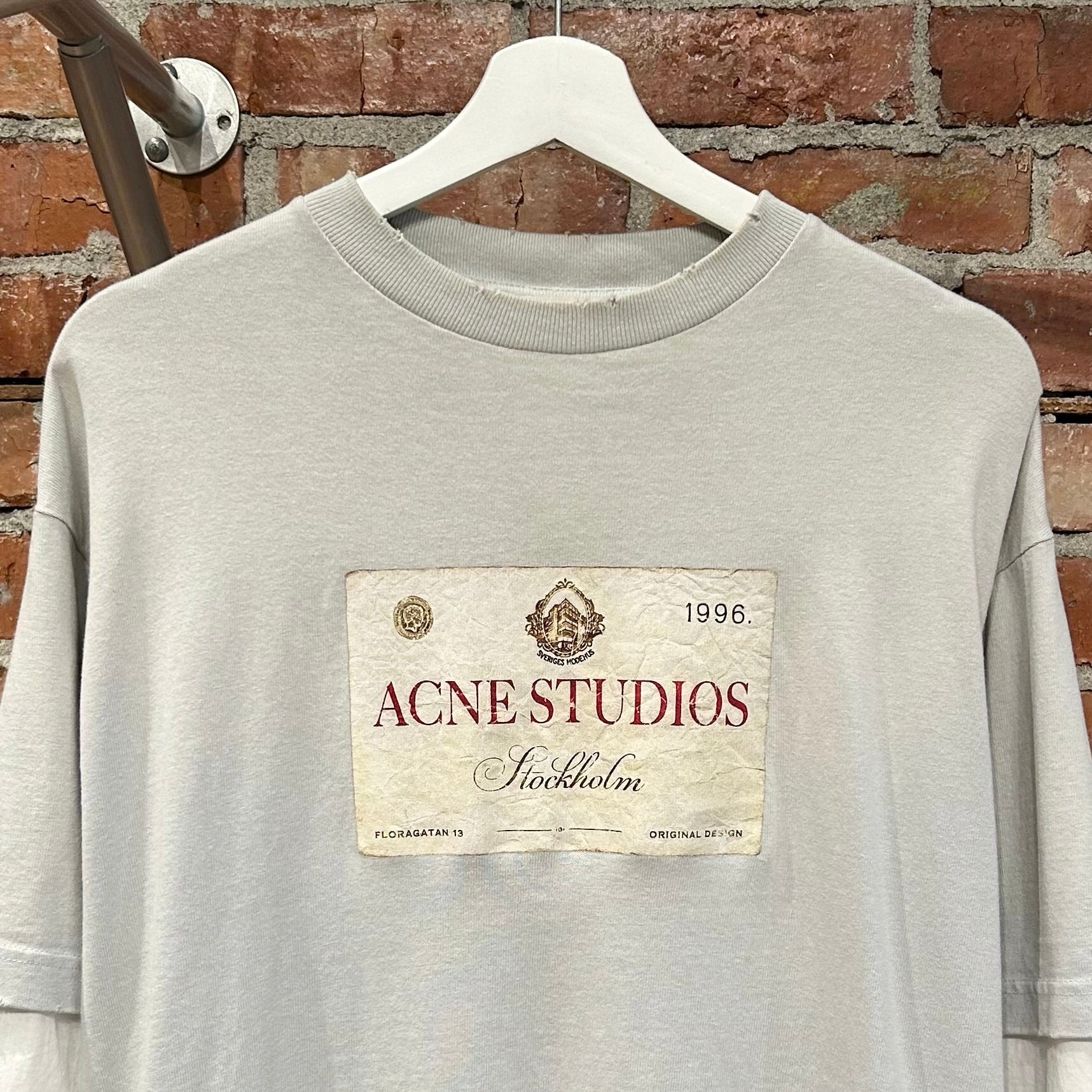 ACNE STUDIOS LAYERED PRINT TEE ‘GREY’