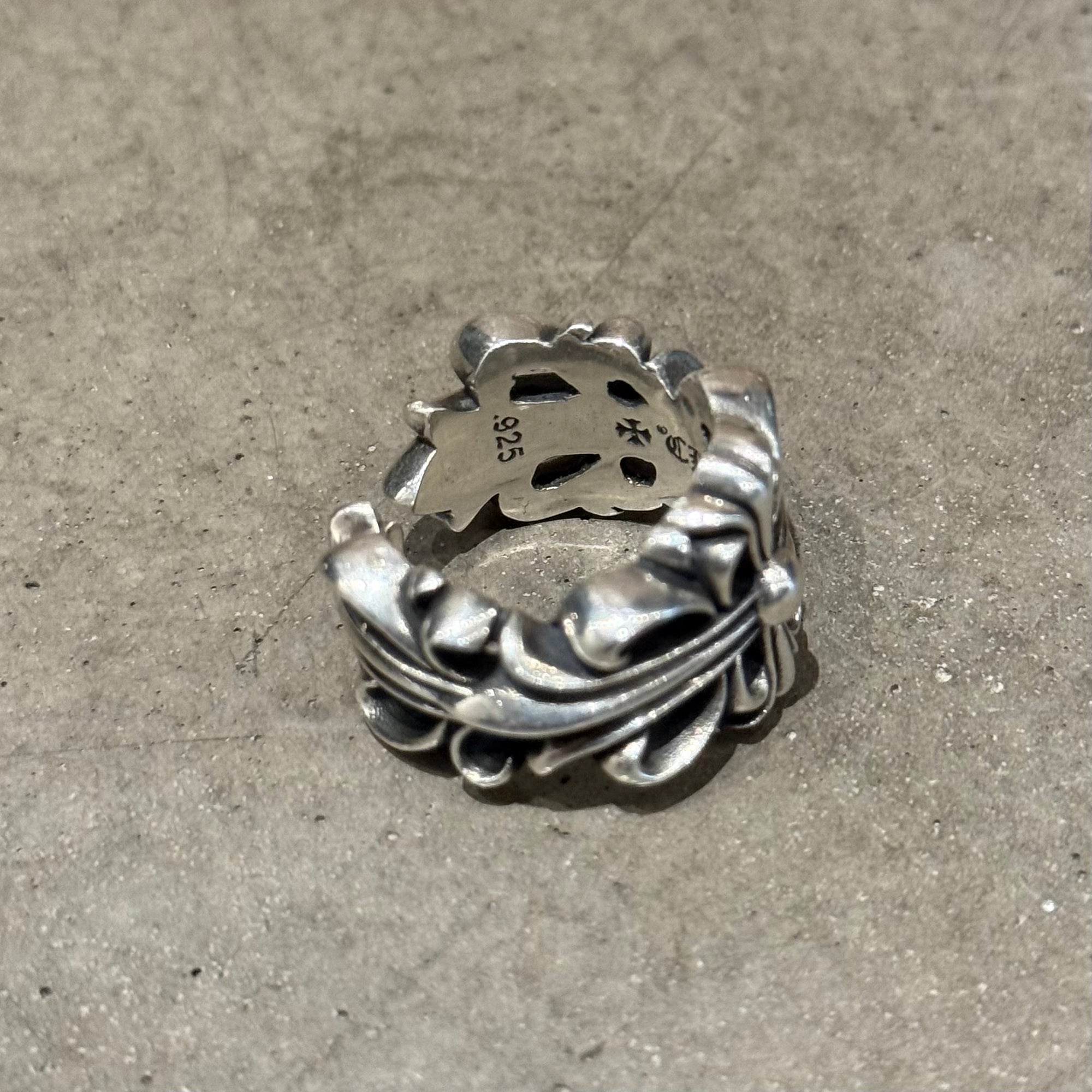 CHROME HEARTS DOUBLE FLORAL RING ‘SILVER’