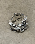 CHROME HEARTS DOUBLE FLORAL RING ‘SILVER’