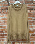 BURBERRY AW22 CRYSTAL EMBELLISHED KNIT SWEATER ‘KHAKI’