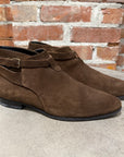 SAINT LAURENT WYATT JODHPUR LOW SUEDE BOOTS ‘BROWN’