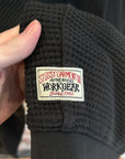 STUSSY DOUBLE LAYER WAFFLE ZIP HOODIE ‘BLACK’