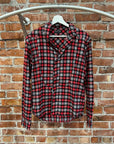 FINAL HOME PLAID WARPED FLANNEL ‘RED’