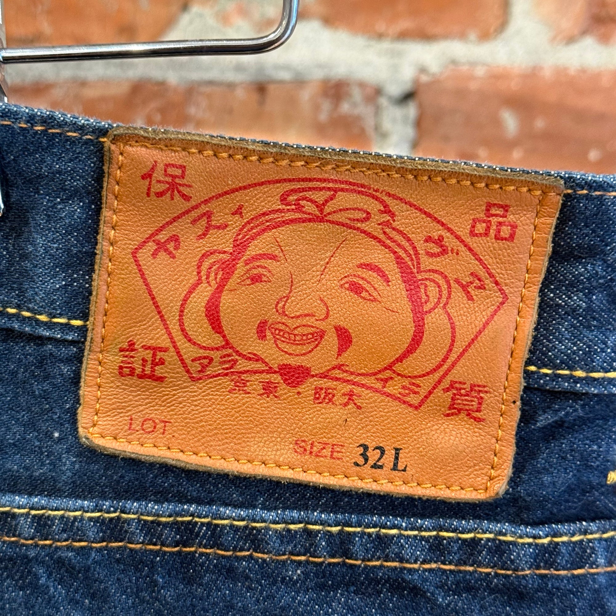 EVISU GENES THIN GULL SLIM STRAIGHT DENIM ‘INDIGO/IVORY’