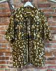 BURBERRY SS19 RUNWAY BAMBI ZIP SHIRT ‘BROWN’