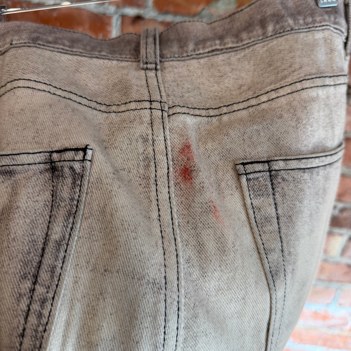OUR LEGACY TROMPE PRINT THIRD CUT DIGITAL DENIM ‘CREAM/INK’