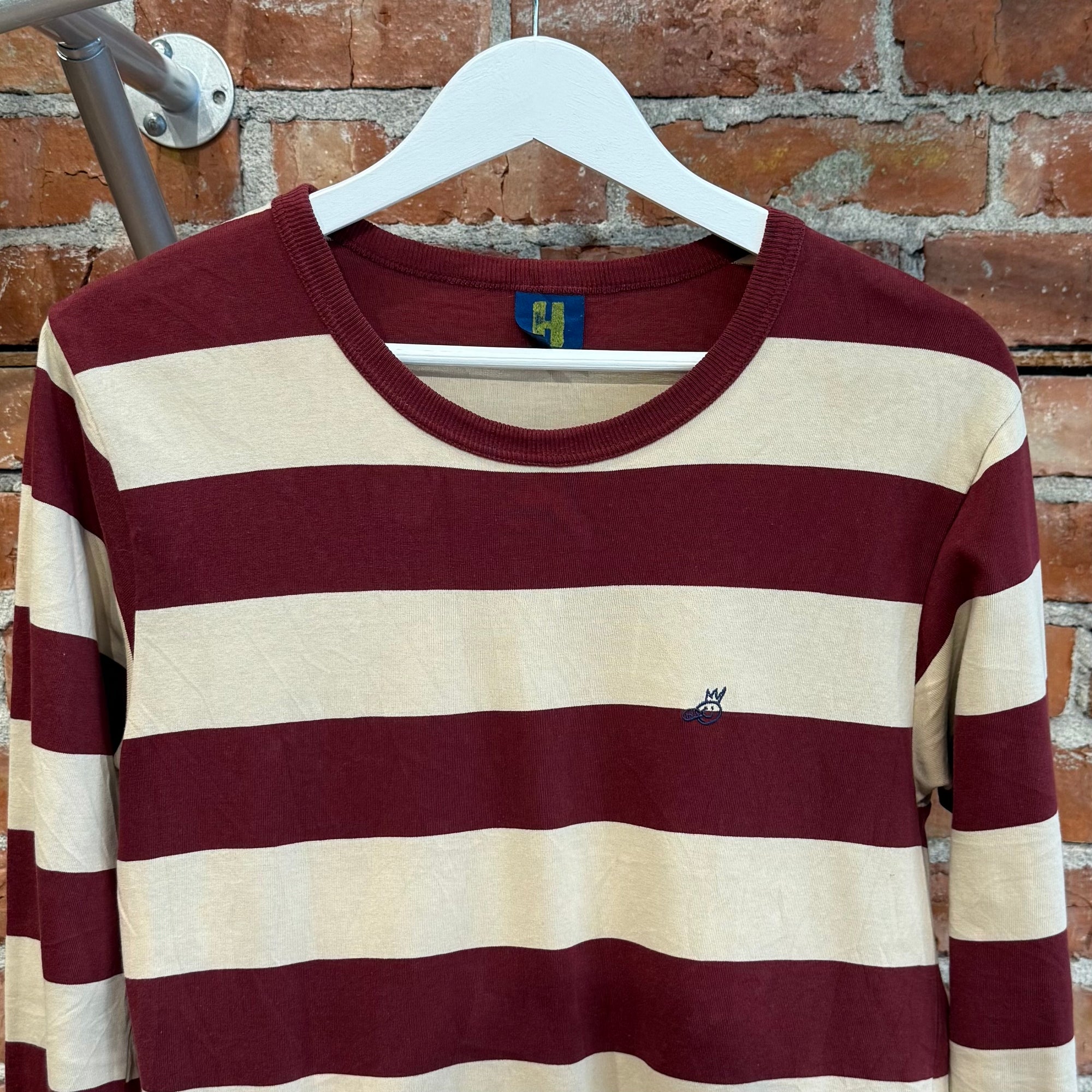 HYSTERIC GLAMOUR STRIPED LONGSLEEVE ‘BURGUNDY/CREAM’