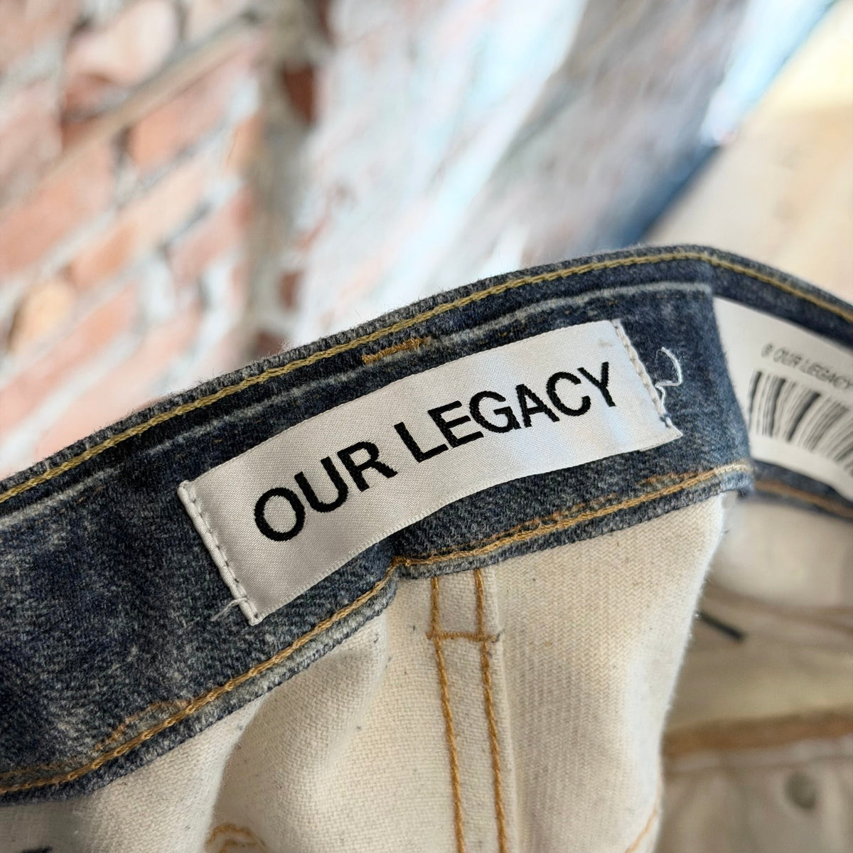 OUR LEGACY TROMPE PRINT THIRD CUT DIGITAL DENIM ‘LIGHT BLUE’