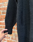 JULIUS BOILED WOOL CLOAK CARDIGAN ‘BLACK’