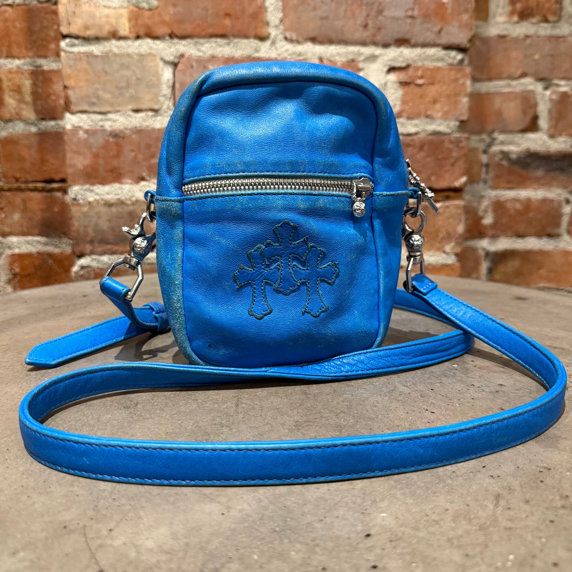 CHROME HEARTS TAKA MINI LEATHER BAG ‘BLUE’