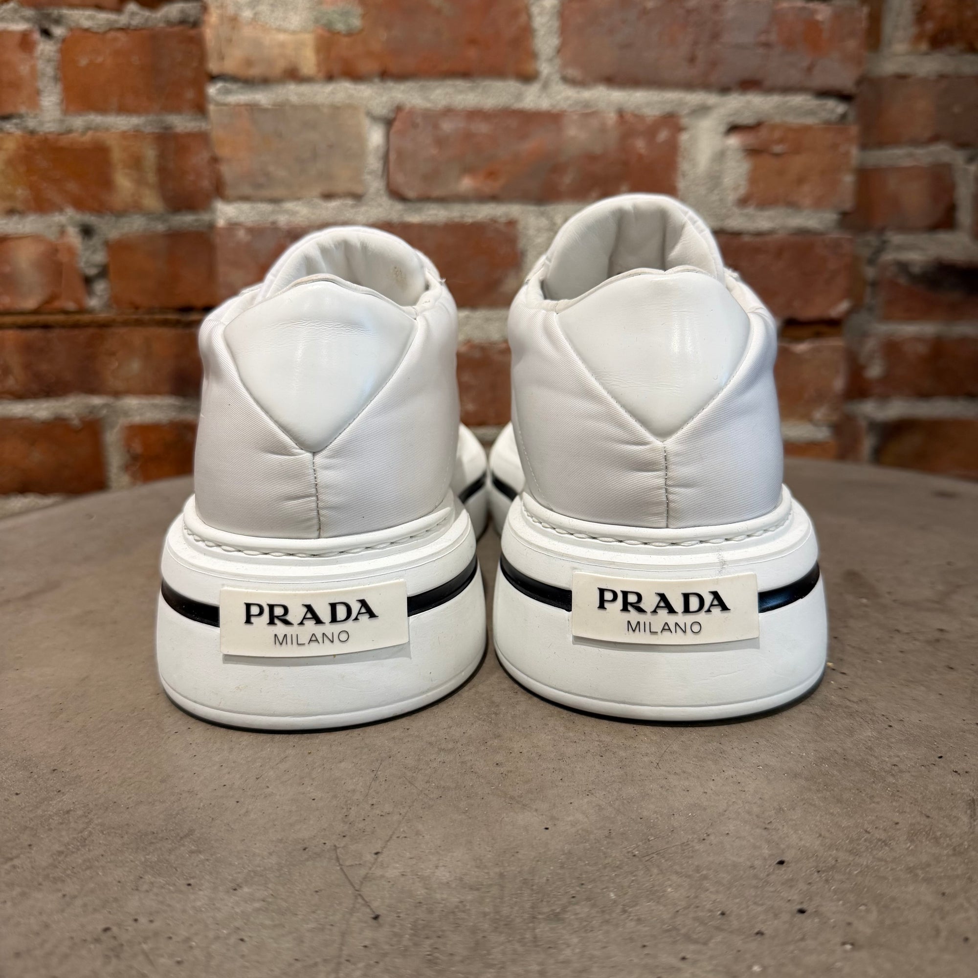 PRADA MACRO RE-NYLON SNEAKERS ‘WHITE’