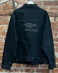 BALENCIAGA FW22 3B SPORTS ICON DENIM JACKET ‘BLACK’