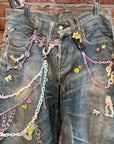 ACNE STUDIOS 1981M TROMPE L’OEIL CHAIN JEANS ‘MULTI’