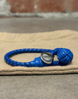 BOTTEGA VENETA INTRECCIATO LEATHER BRACELET ‘BLUE’
