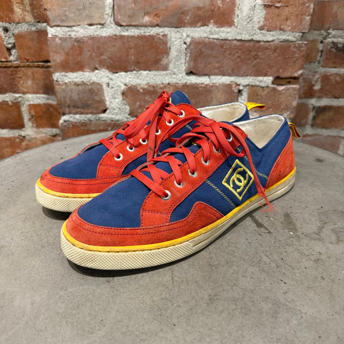 CHANEL SS08 HARLEQUIN CANVAS SNEAKERS ‘MULTI’