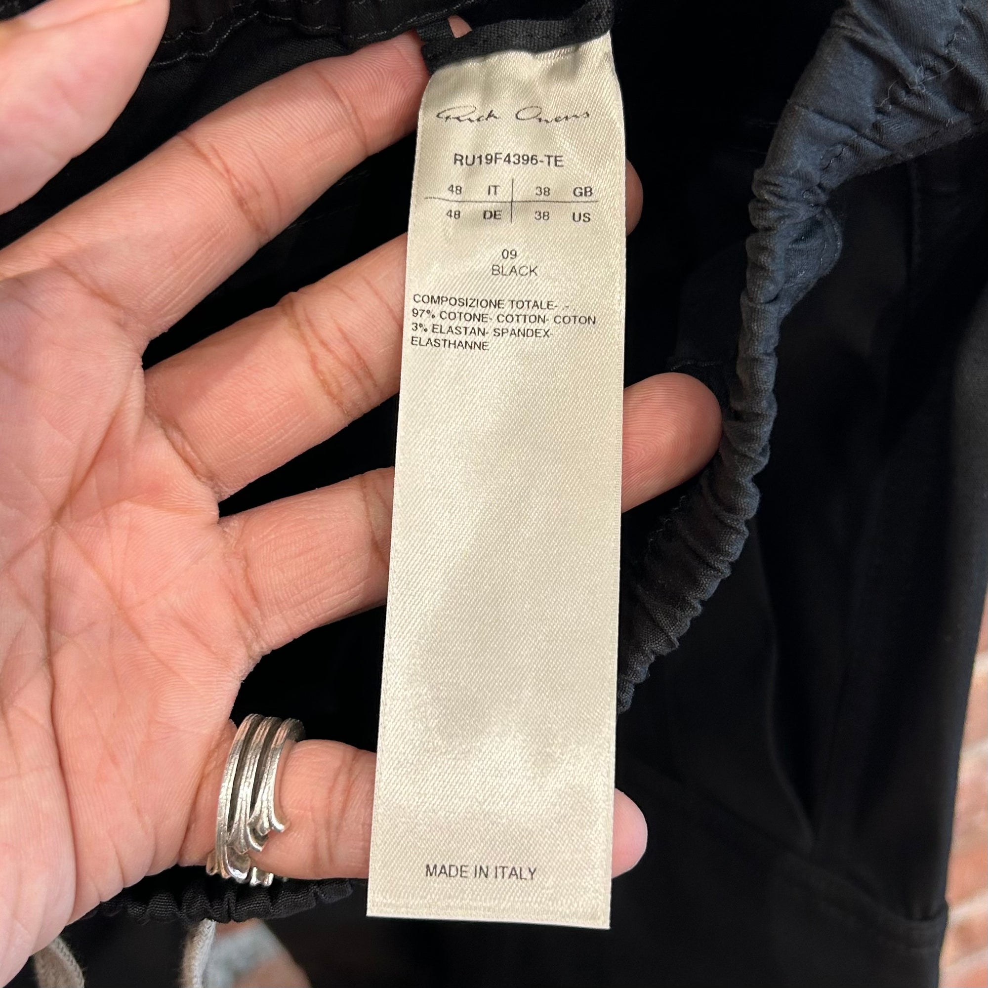 RICK OWENS SS19 BABEL CARGO PANTS ‘BLACK’