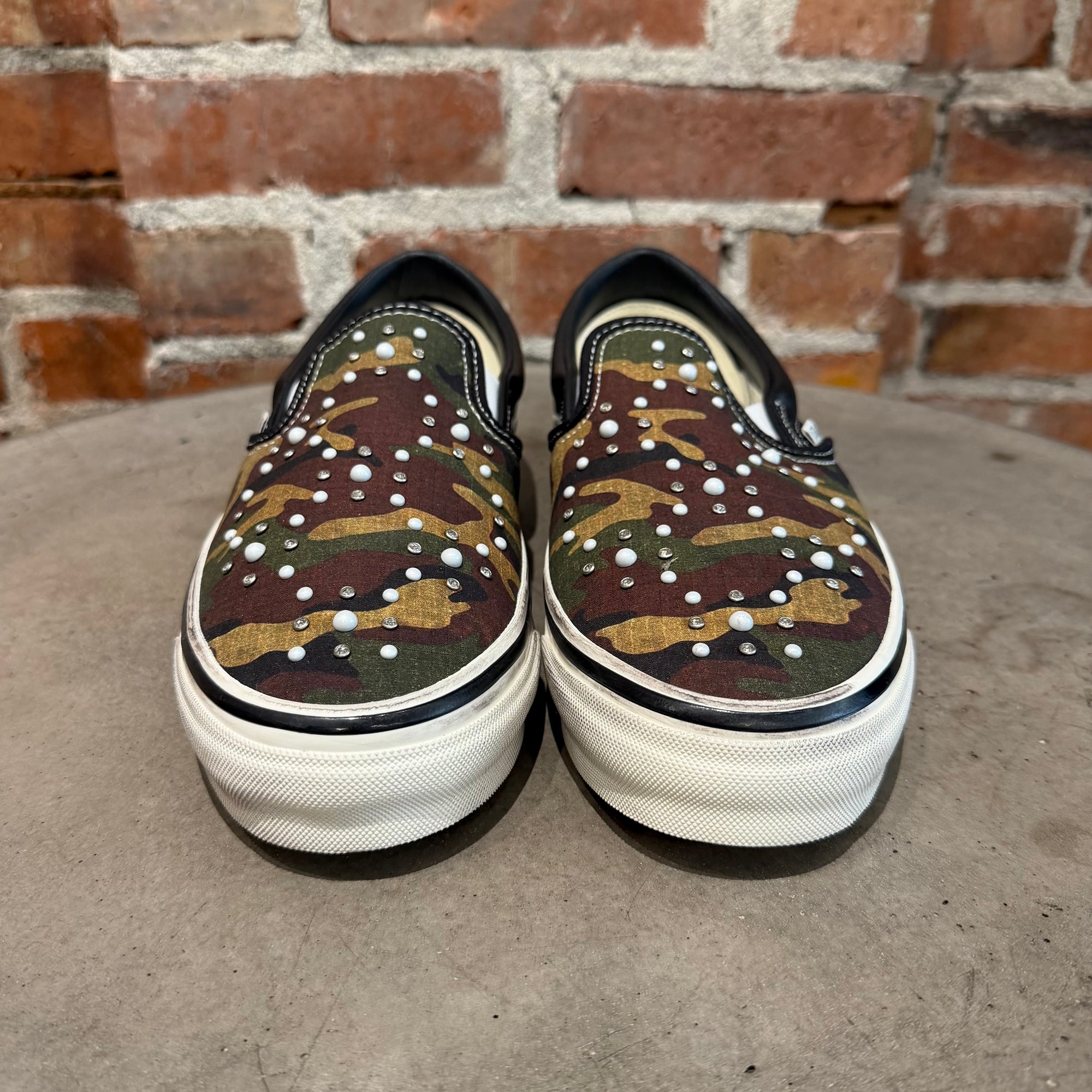 VANS PREMIUM LX PEARLIZED SLIP ON SNEAKERS ‘CAMO’
