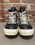 RICK OWENS MAINLINE LEATHER VINTAGE HIGH SNEAKERS ‘BLACK’