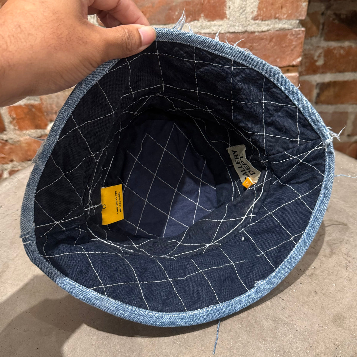 GALLERY DEPT. PATCHWORK DENIM BUCKET HAT ‘BLUE’