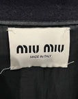 MIU MIU PADDED WOOL ZIP HOODIE ‘NAVY’