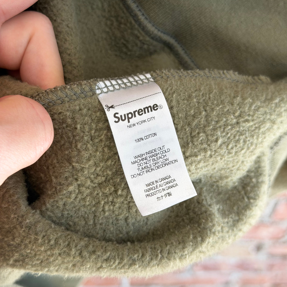 SUPREME FW21 WTAPS UPARMORED LOGO CREWNECK ‘OLIVE’