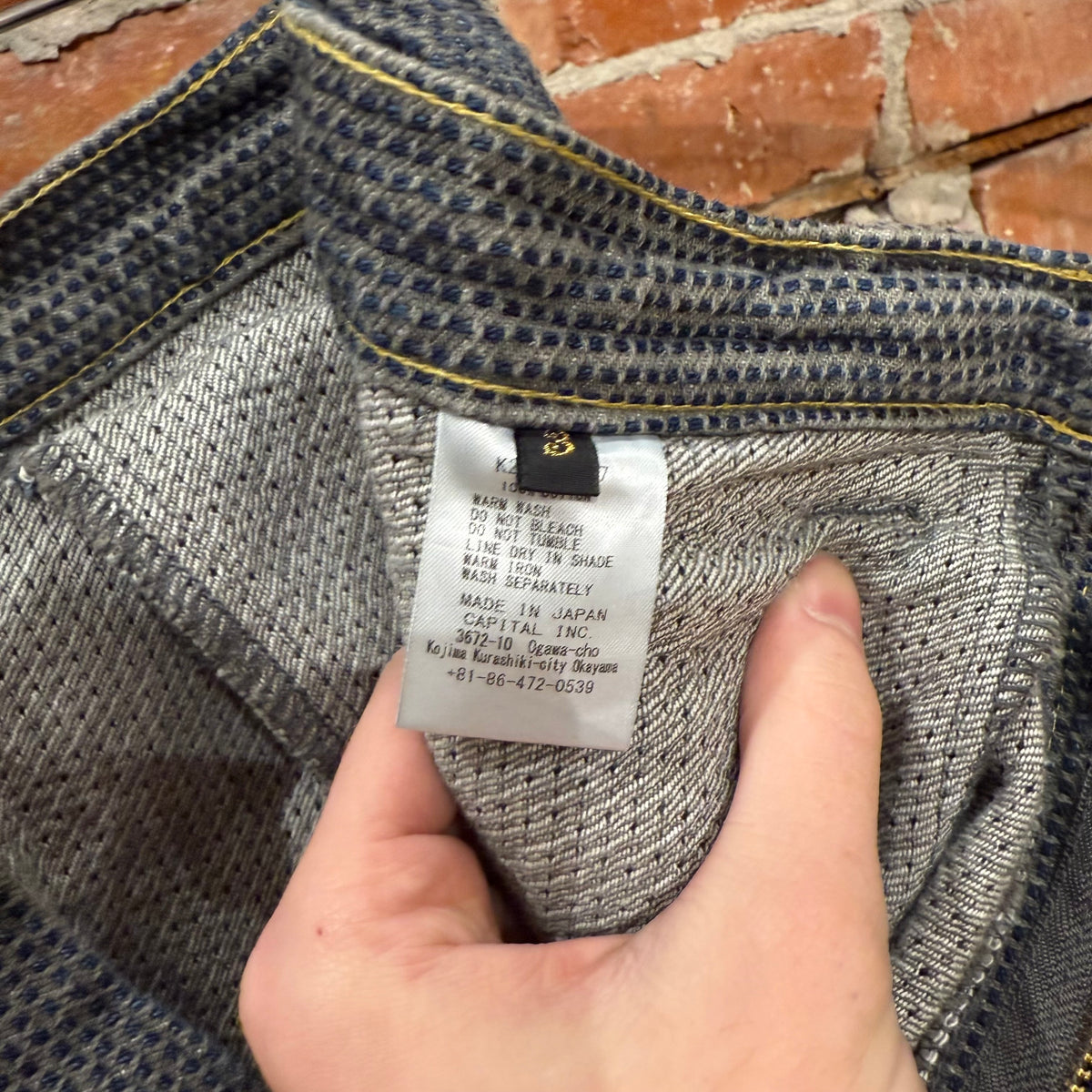 KAPITAL CENTURY DENIM NO.7  SUMI SHORTS ‘ASH BLUE’