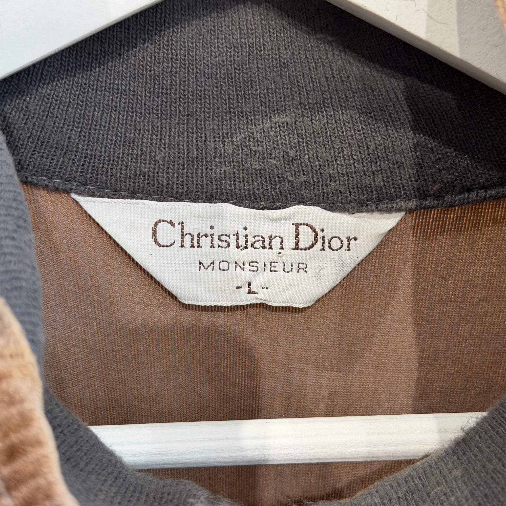 CHRISTIAN DIOR 1980s VINTAGE VELVET ZIP JACKET ‘BROWN’