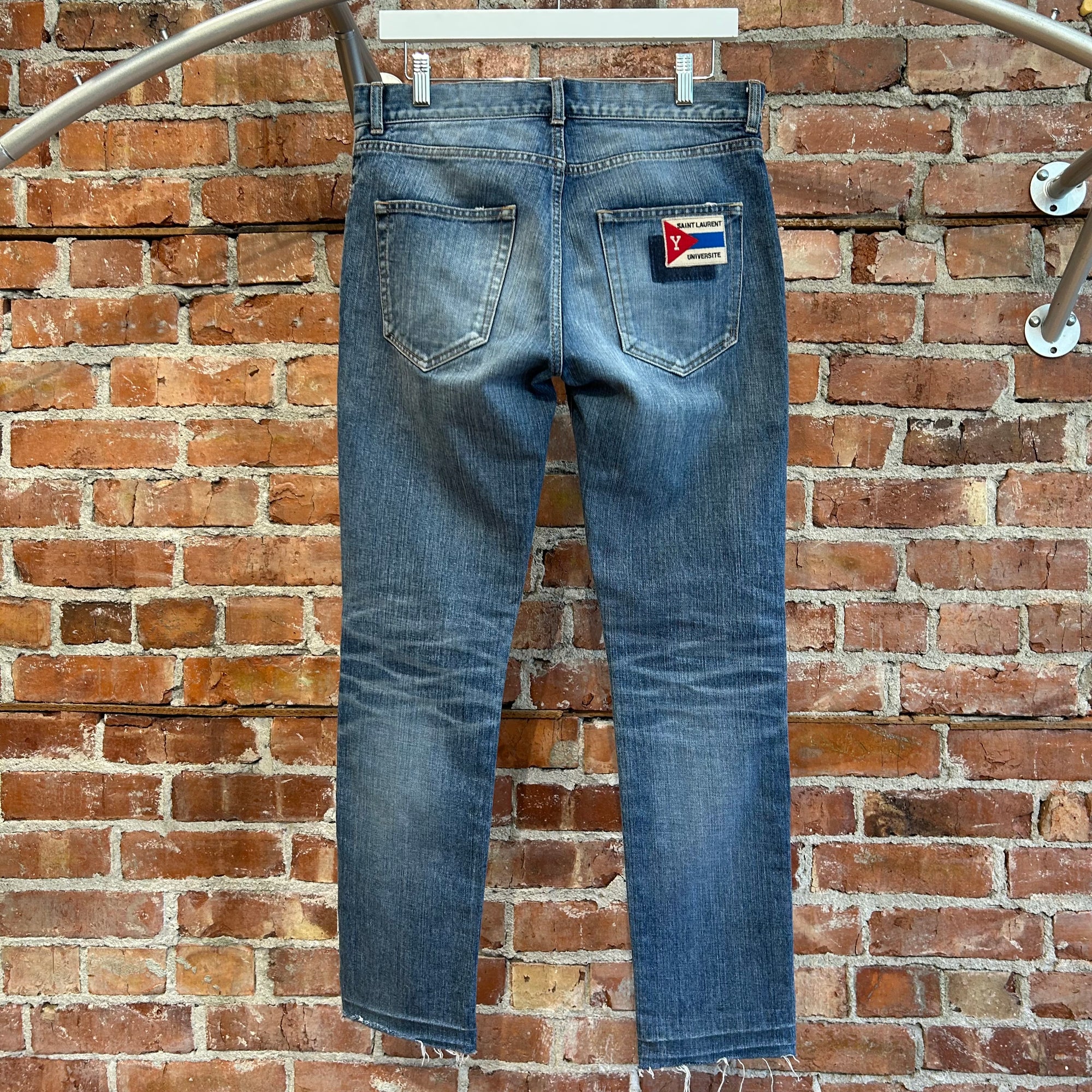 SAINT LAURENT AW16 UNIVERSITÉ PATCH D02 DENIM ‘BLUE’