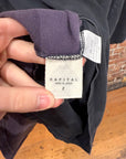 KAPITAL KOUNTRY OVERSIZED 2-TONE BONES TEE ‘BLACK/PURPLE’