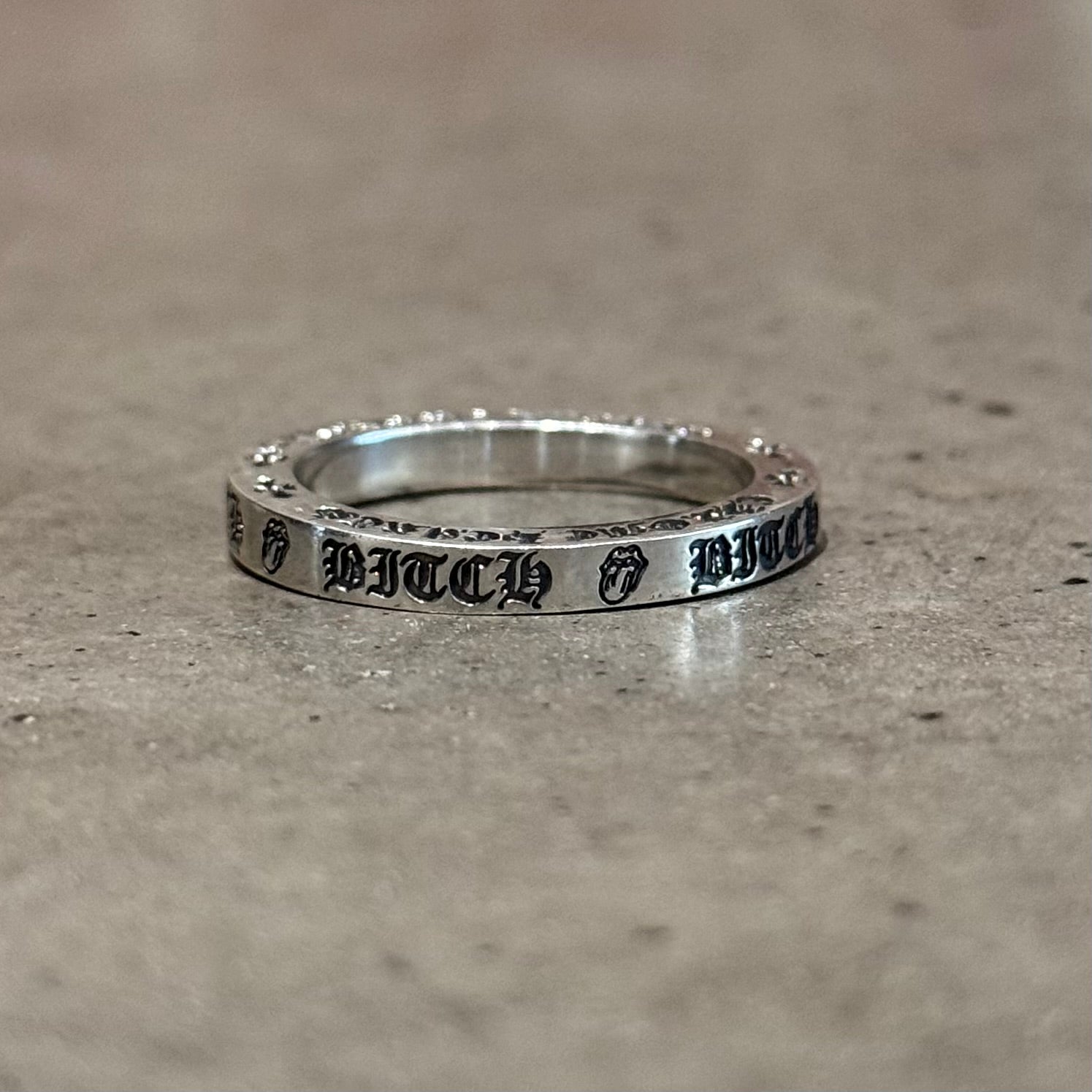 CHROME HEARTS 3MM B*TCH ROLLING STONES SPACER ‘SILVER’