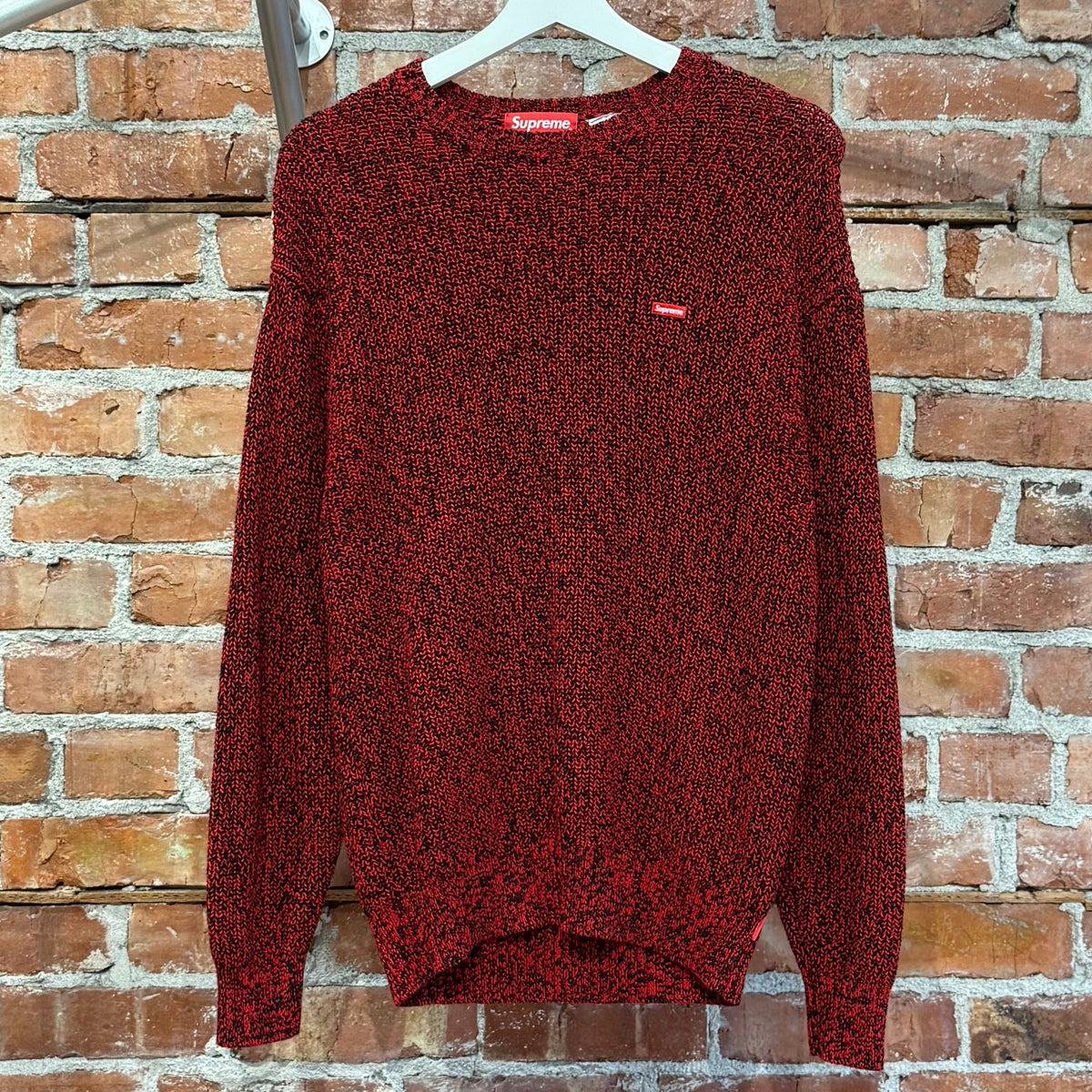 SUPREME FW21 MELANGE RIB KNIT MINI BOGO SWEATER ‘RED’