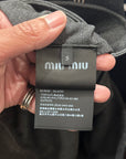 MIU MIU SS26 ANTHRACITE ZIPPER SWEATSHIRT ‘GREY/NAVY’
