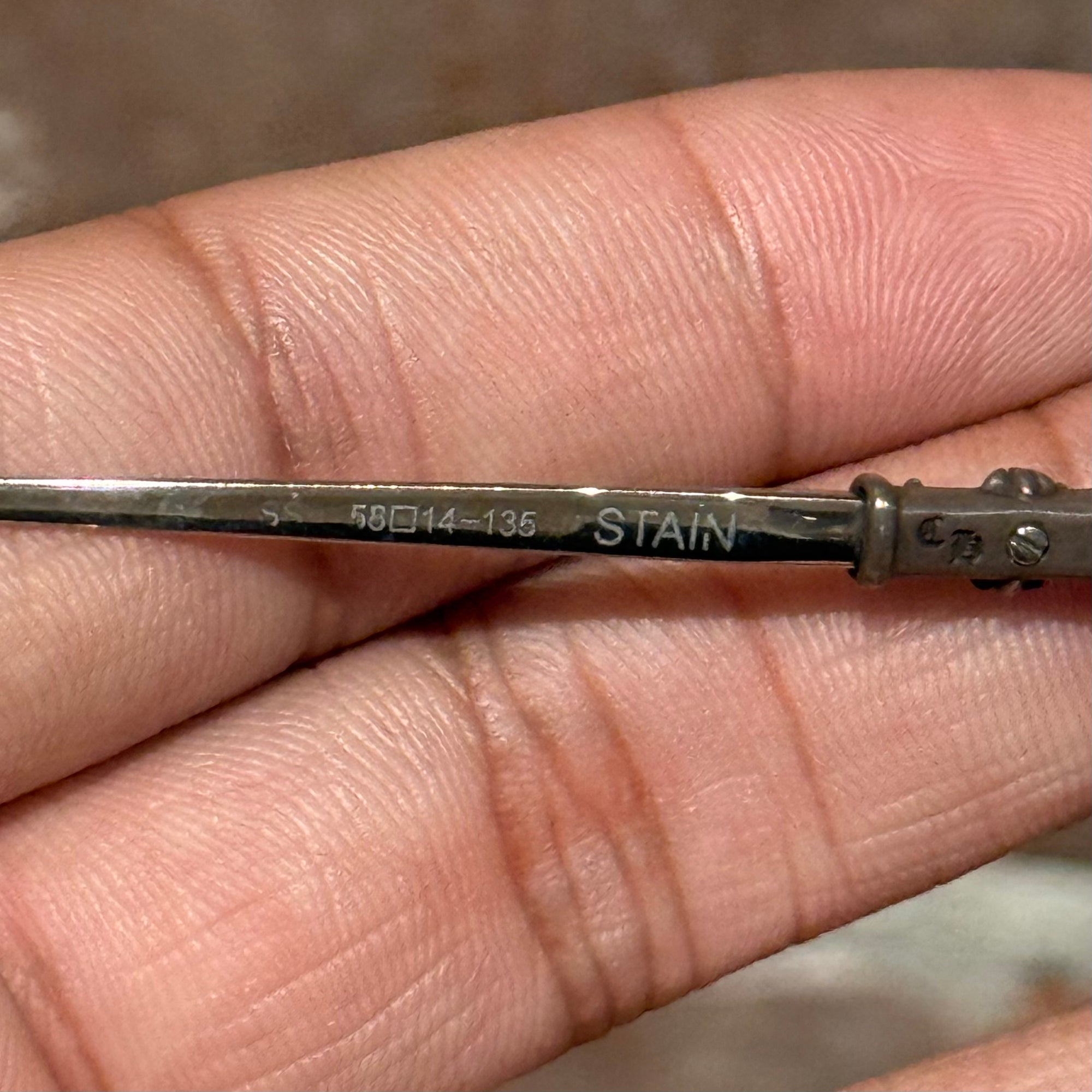 CHROME HEARTS “STAIN” VINTAGE AVIATOR SUNGLASSES ‘SILVER’