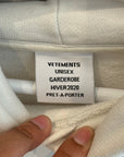 VETEMENTS REVERSE LOGO PULLOVER HOODIE ‘WHITE’