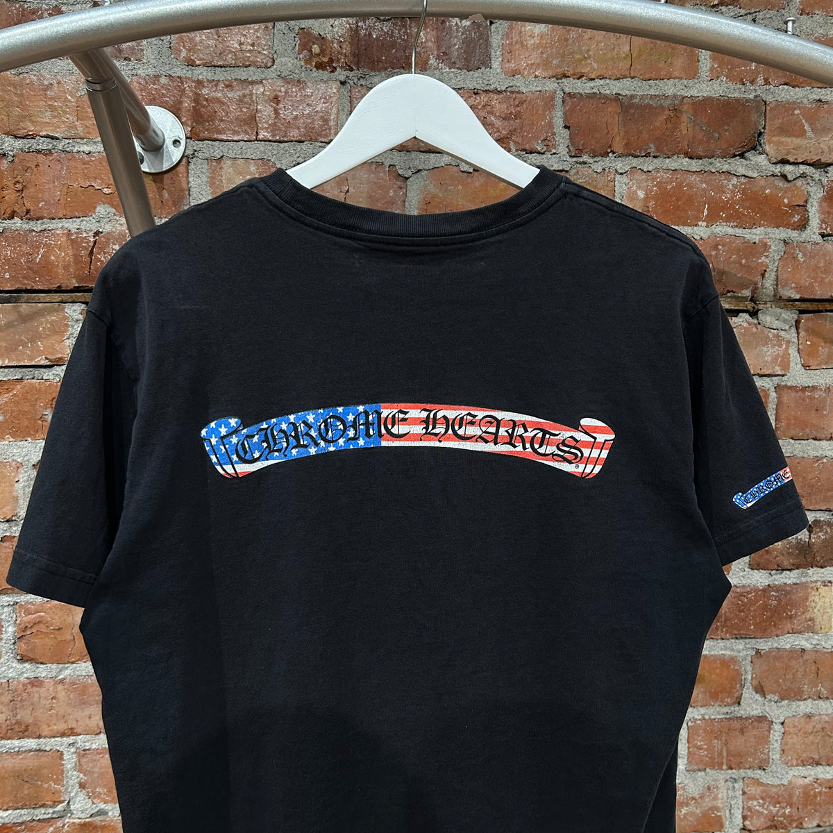 CHROME HEARTS MATTY BOY AMERICAN FLAG TEE ‘BLACK’