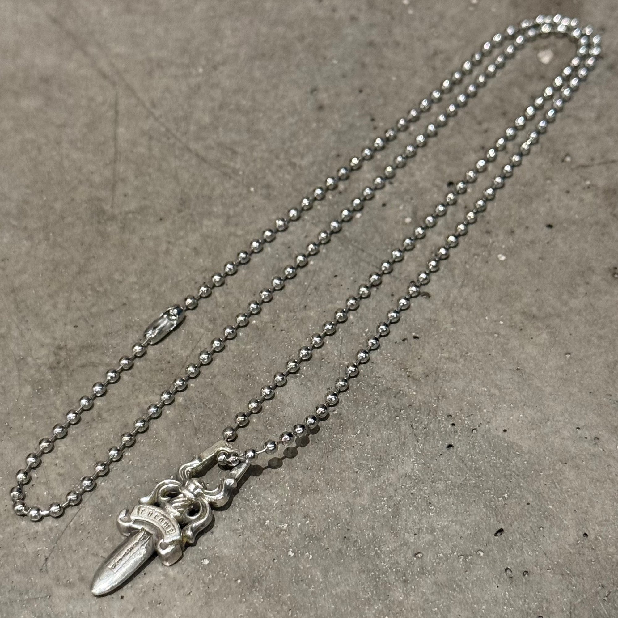 CHROME HEARTS DAGGER ZIPPER NECKLACE ‘SILVER’