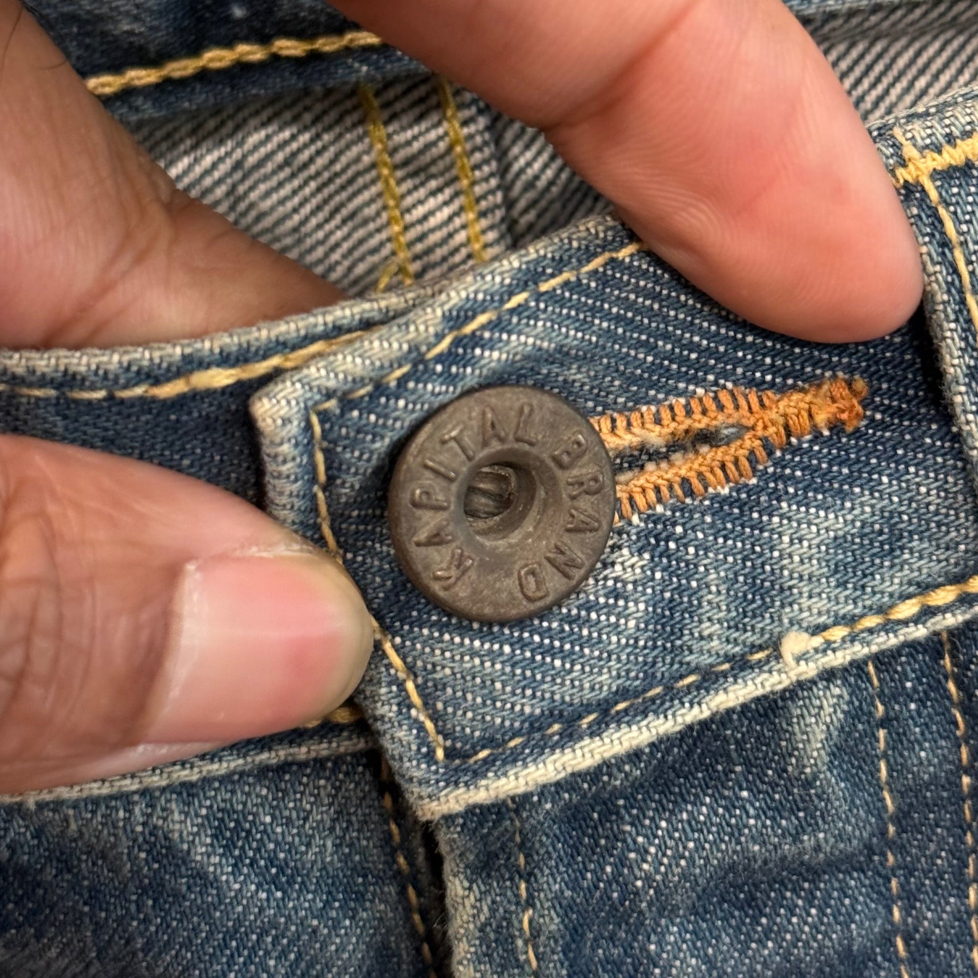KAPITAL VIP ORDER 5P MONKEY CISCO "3 YEAR FADE" SASHIKO DENIM ‘BLUE’