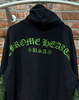 CHROME HEARTS F&F FLORAL PULLOVER HOODIE ‘GREEN/BLACK’