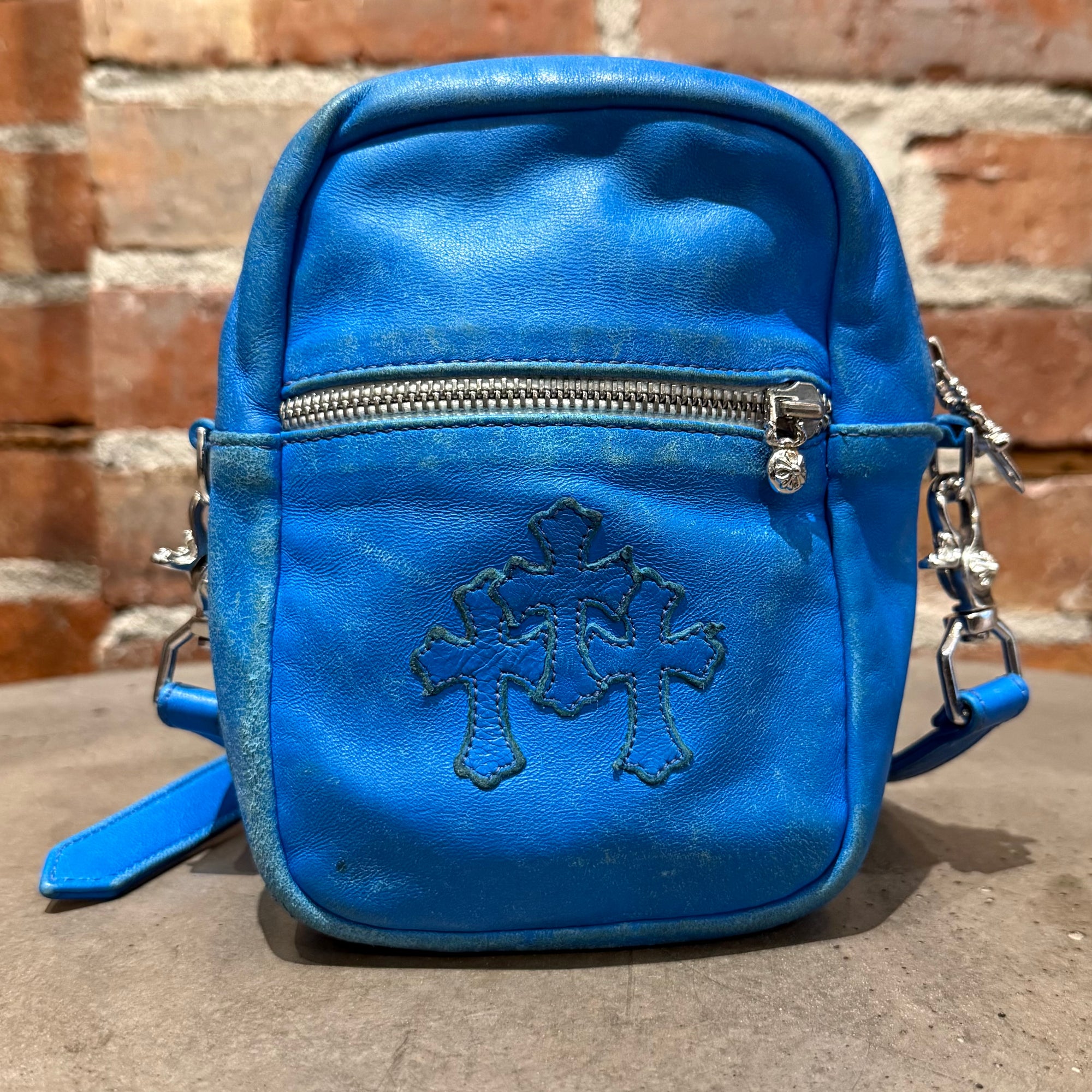 CHROME HEARTS TAKA MINI LEATHER BAG ‘BLUE’