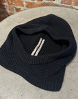 RICK OWENS FW22 STROBE KNIT HOOD ‘BLACK’