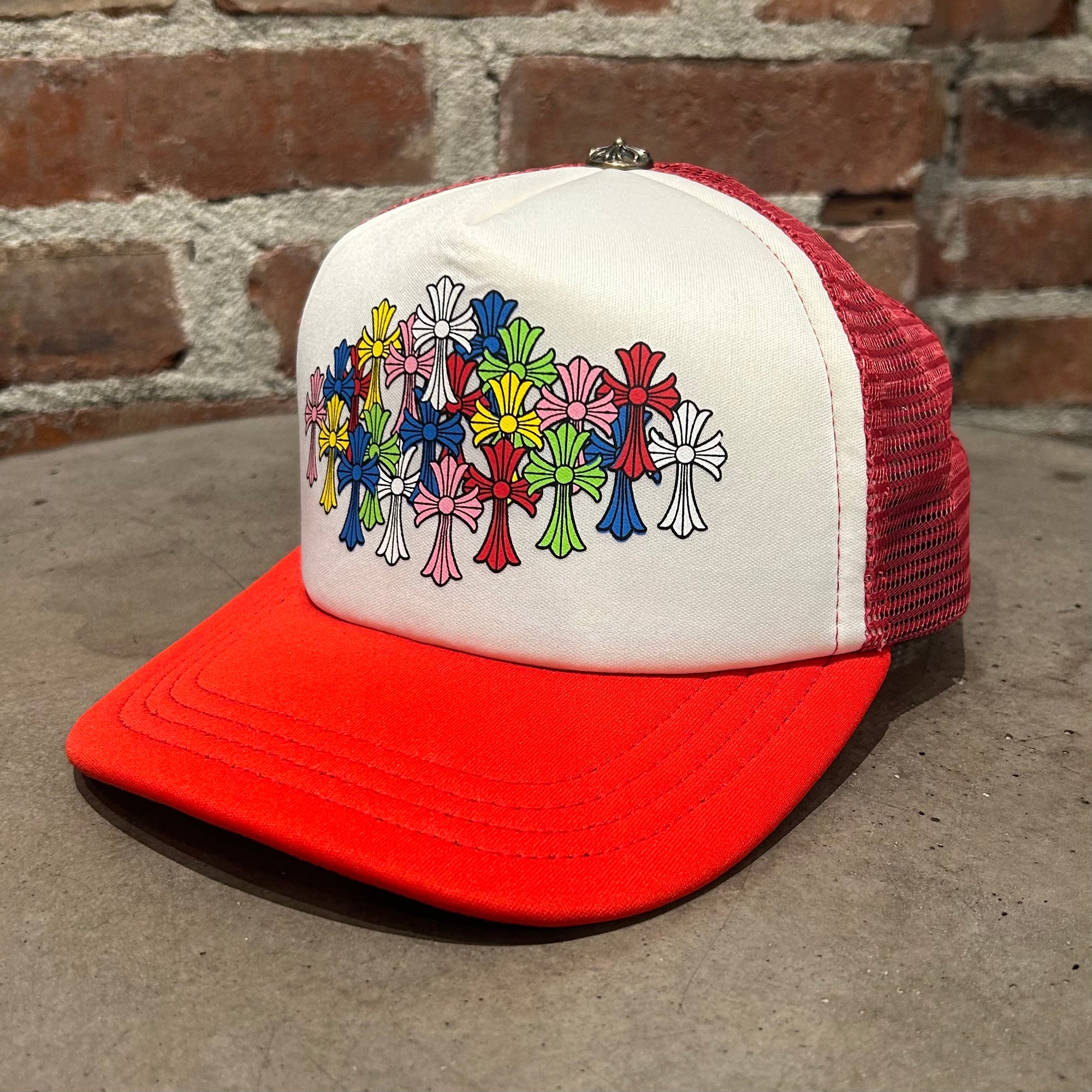 CHROME HEARTS MULTICOLOR CEMETERY TRUCKER ‘RED’
