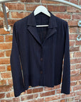 ISSEY MIYAKE WOMENS PLEATS PLEASE BLAZER ‘NAVY’