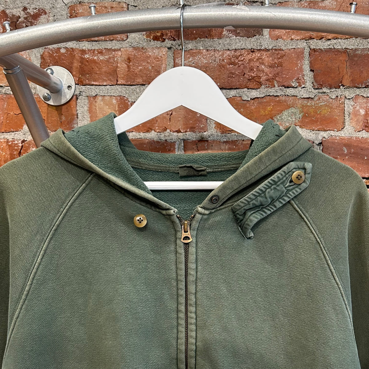 KAPITAL "RED ARMY" STAR ZIP HOODIE ‘SAGE’