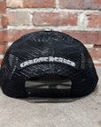 CHROME HEARTS CAMO TRIPLE CROSS TRUCKER HAT ‘BLACK’